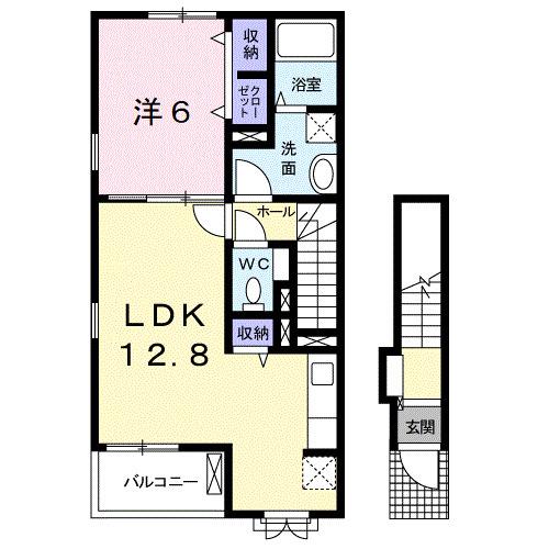 タラーアイル(1LDK/2階)の間取り写真