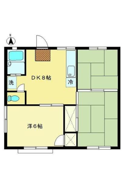 ハウステンネ(3DK/2階)の間取り写真