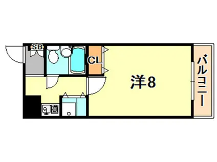 ライオンズプラザオータニ神戸(1K/8階)の間取り写真