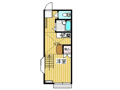 マルキハウス VI号棟(ワンルーム/2階)の間取り写真