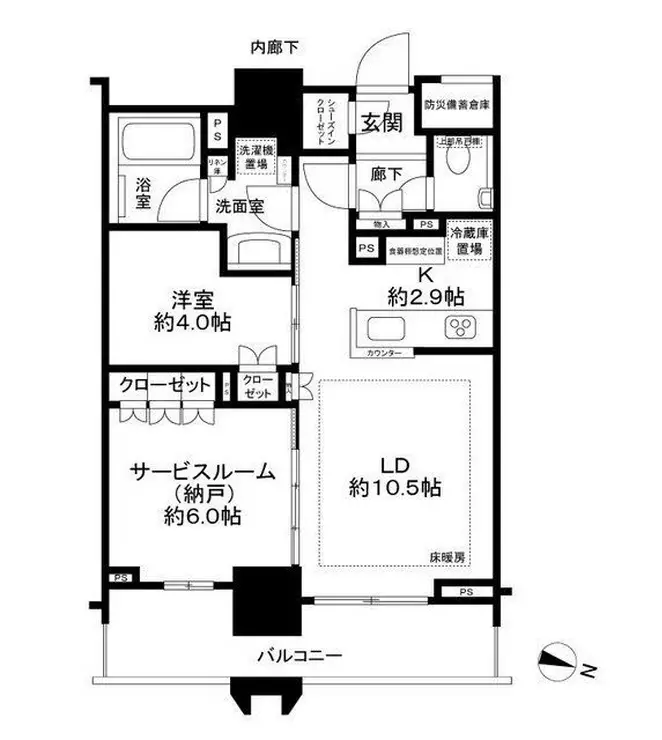エクセレント ザ タワー 9階階 間取り