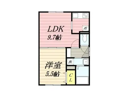 グランパーク麻生(1LDK/2階)の間取り写真
