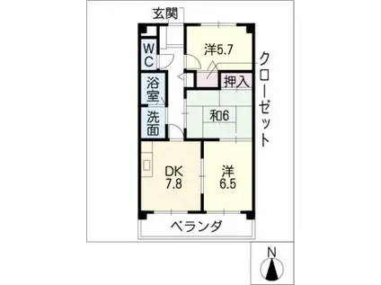 ル・クオーレ(3DK/4階)の間取り写真