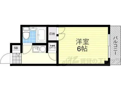 トーカン東淀川キャステール(1K/4階)の間取り写真