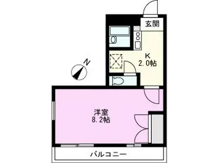 アクシス(1K/3階)の間取り写真