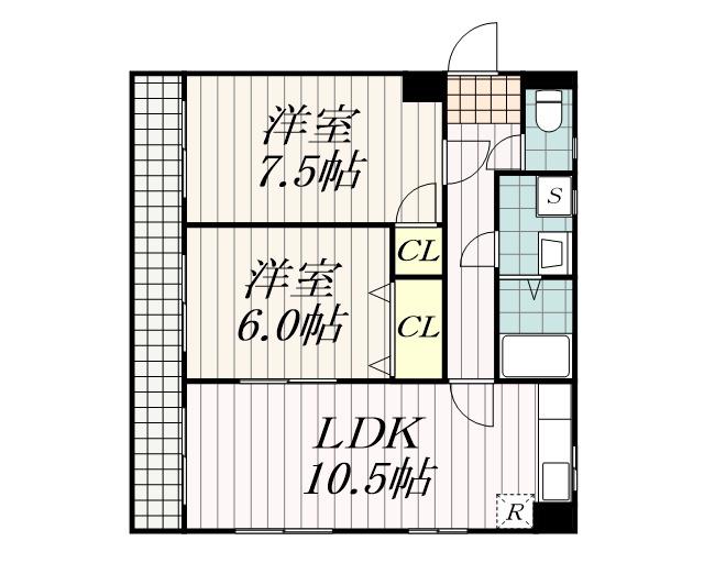 IMI西千葉ビル(2LDK/5階)の間取り写真
