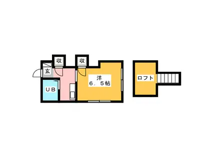 ピュアスト草薙(1K/2階)の間取り写真