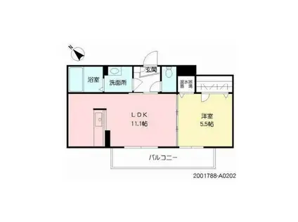 シャーメゾン桜川(1LDK/3階)の間取り写真