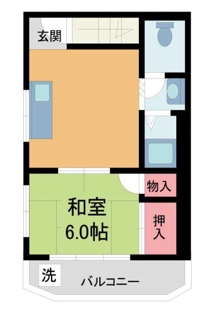 FRONTIER西宮北口(1DK/3階)の間取り写真