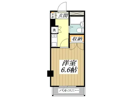 サンフローラ(1K/3階)の間取り写真