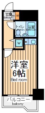 ライオンズプラザ海老名(ワンルーム/4階)の間取り写真