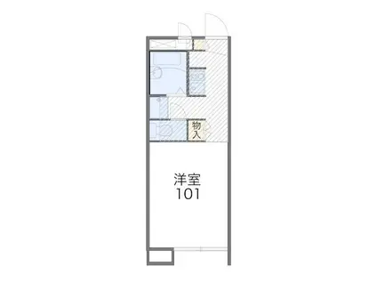 レオパレス御殿(1K/1階)の間取り写真