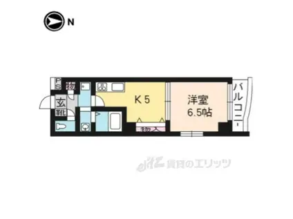 グランドパルティール3(1K/4階)の間取り写真