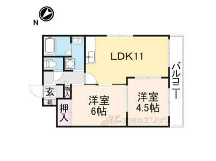 コーポドルフィン(2LDK/2階)の間取り写真