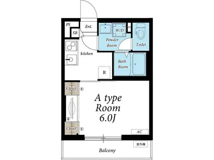 リブリ・SUZUYASU(1K/1階)の間取り写真