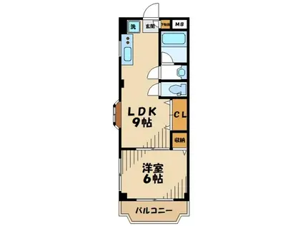 ベルメゾン中央林間(1LDK/3階)の間取り写真