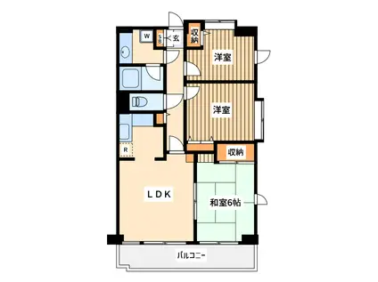 カーザ・フォレスタ(3LDK/7階)の間取り写真