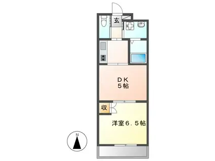 コアレジデンス(1DK/8階)の間取り写真