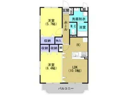 Y&M SOCIE(2LDK/3階)の間取り写真