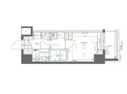 AZEST北千住(1K/3階)の間取り写真