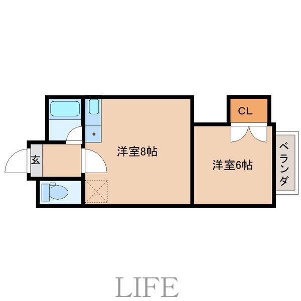 第3あづまマンション(ワンルーム/2階)の間取り写真