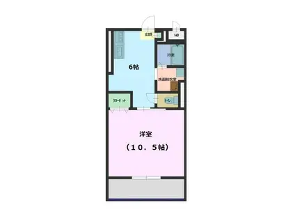 STマンションII(1K/1階)の間取り写真