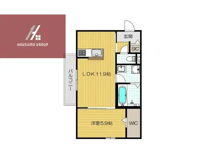 ルナメゾン(1LDK/1階)の間取り写真