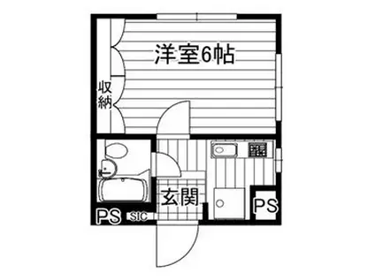 AGハイツ(1K/1階)の間取り写真