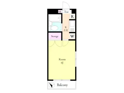 ヴァンエクレール成増(1K/3階)の間取り写真