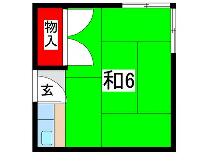 いづみ荘(ワンルーム/2階)の間取り写真