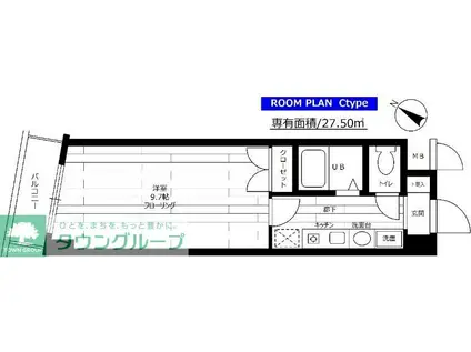 ステージファースト神田(1K/3階)の間取り写真