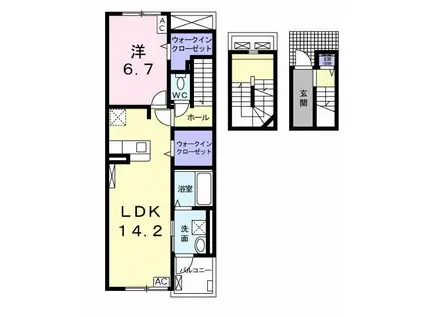 ENRICH長良Bエンリッチ(1LDK/3階)の間取り写真