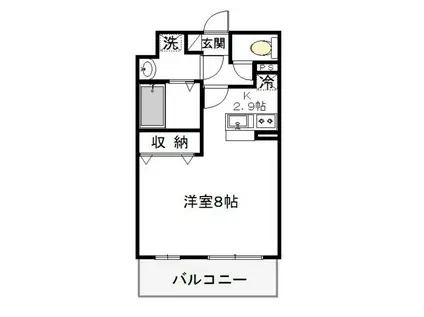 フォレストステージエフ(1K/1階)の間取り写真