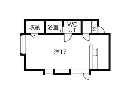 プラザ館本通(ワンルーム/2階)の間取り写真