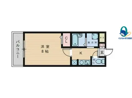 プレズ名古屋田代II(1K/1階)の間取り写真