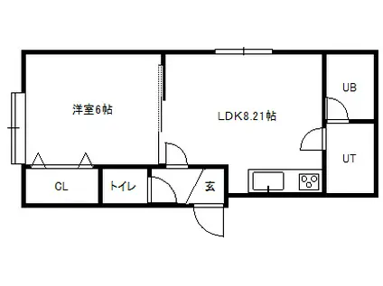 グレース南7条(1LDK/2階)の間取り写真