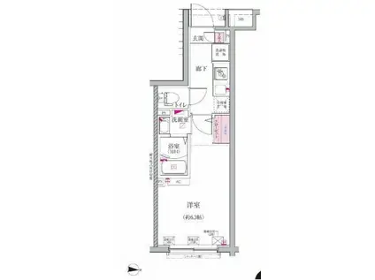 ベルシードステアー小竹向原(1K/4階)の間取り写真