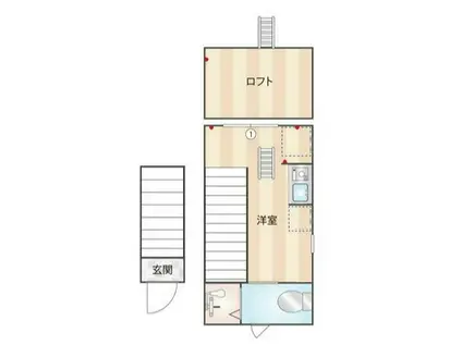 サークルハウス田園調布参番館(ワンルーム/2階)の間取り写真