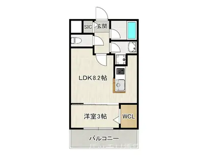 アトリオフラッツ高宮(1LDK/2階)の間取り写真