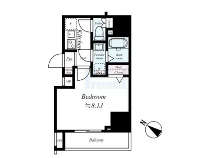 AXAS HYS板橋区役所前(1K/13階)の間取り写真