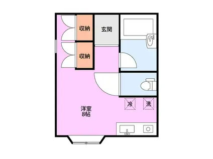 CASA LA GAUCHE(ワンルーム/2階)の間取り写真