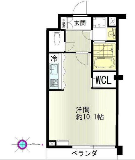 目白3丁目貸マンション(ワンルーム/5階)の間取り写真
