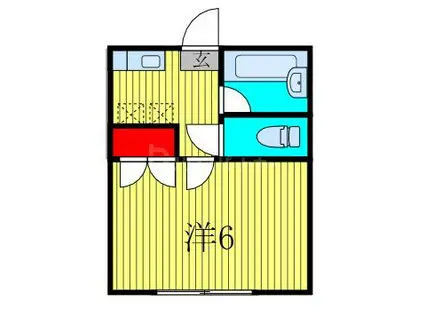 天台ハイリビング六番館(1K/2階)の間取り写真