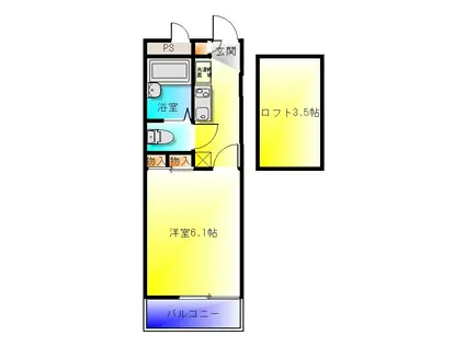 IMAGO(1K/3階)の間取り写真