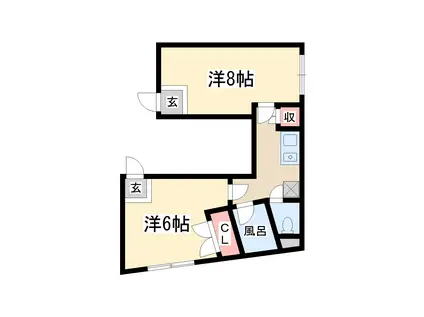 リヴィエール淀(2K/5階)の間取り写真