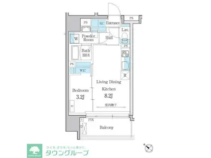 デュオメゾン文京白山(1LDK/8階)の間取り写真