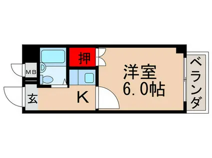 ハウスアイ菅原(1K/4階)の間取り写真