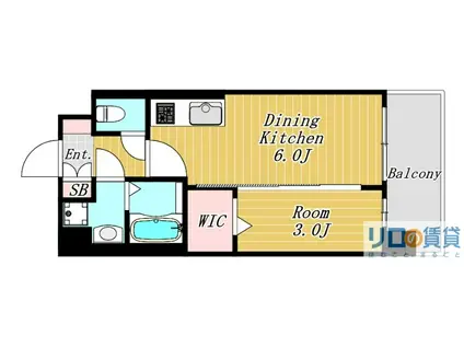 プレサンス東淀川駅前プローシェ(1DK/10階)の間取り写真