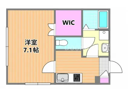 アン・ボヌール(1K/1階)の間取り写真