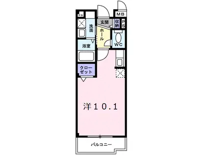 ナカイパレス PARTII(ワンルーム/2階)の間取り写真